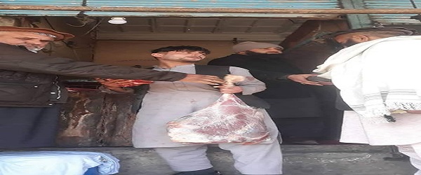 جلال اباد ښار لومړې ناحیېد ښاریانو د مستقیم شکایت له املهد قصابۍ هټۍمهرلاک کړې