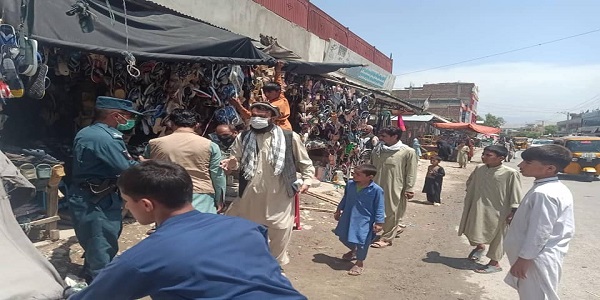 ښاري نظم په موخه جلال اباد ښار پنځمې ناحيې اړوند پلې لارې او د سرکونو غاړې تخليه شوې